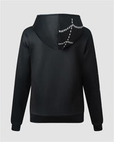 Halloween Spider Web Crossing Rhinestone Hoodie